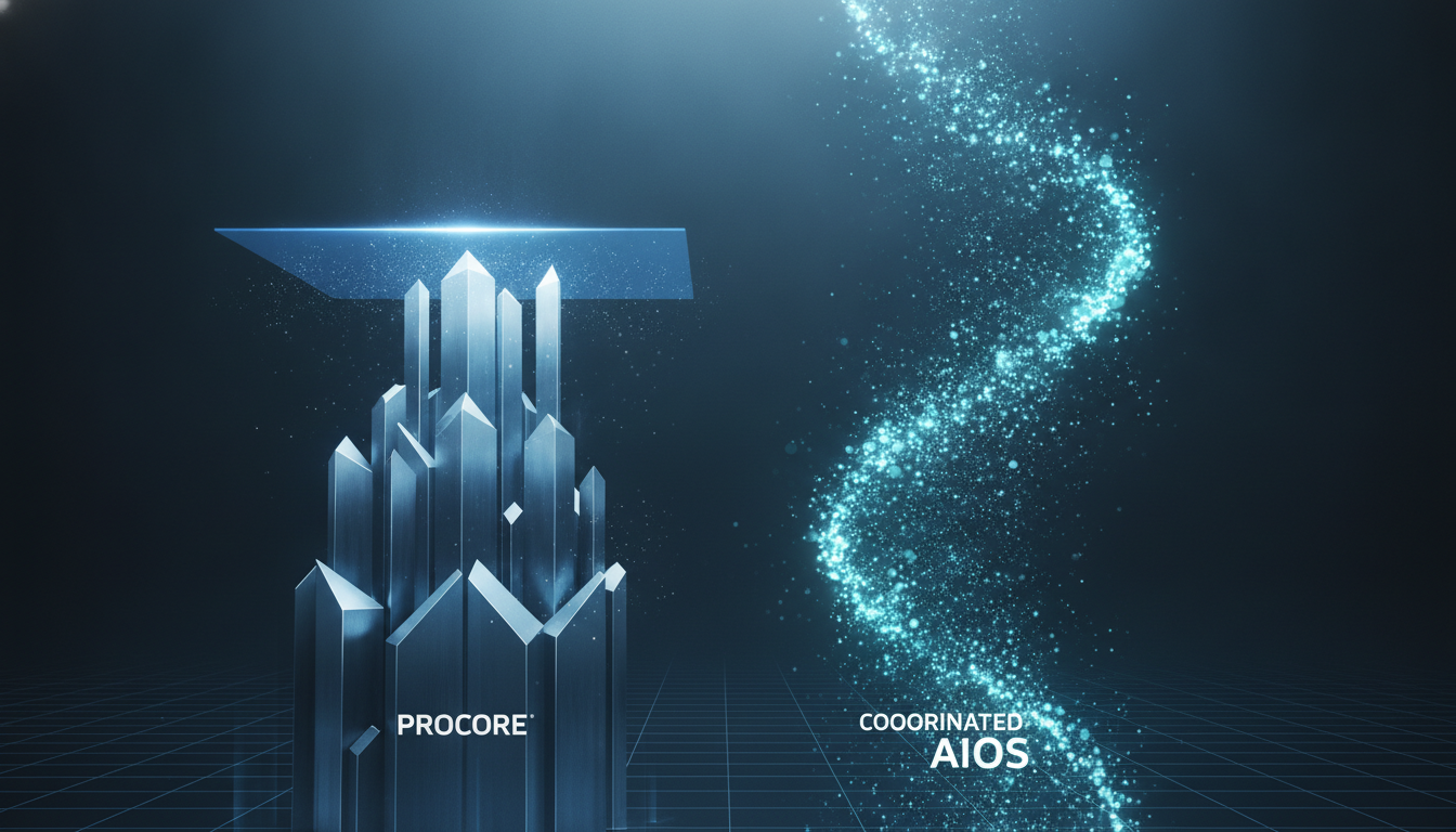 Procore vs a Coordinated AIOS: Where the Ceiling Sits on Each Approach
